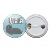 Seal of Approval Pinback Button